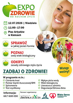 Expo Zdrowie w Kielcach – bezpłatne badania i porady zdrowotne | 12 lipca 2026