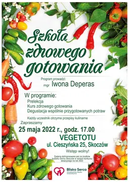 Szkoła Zdrowego gotowania - Skoczów! 25 maja 2022